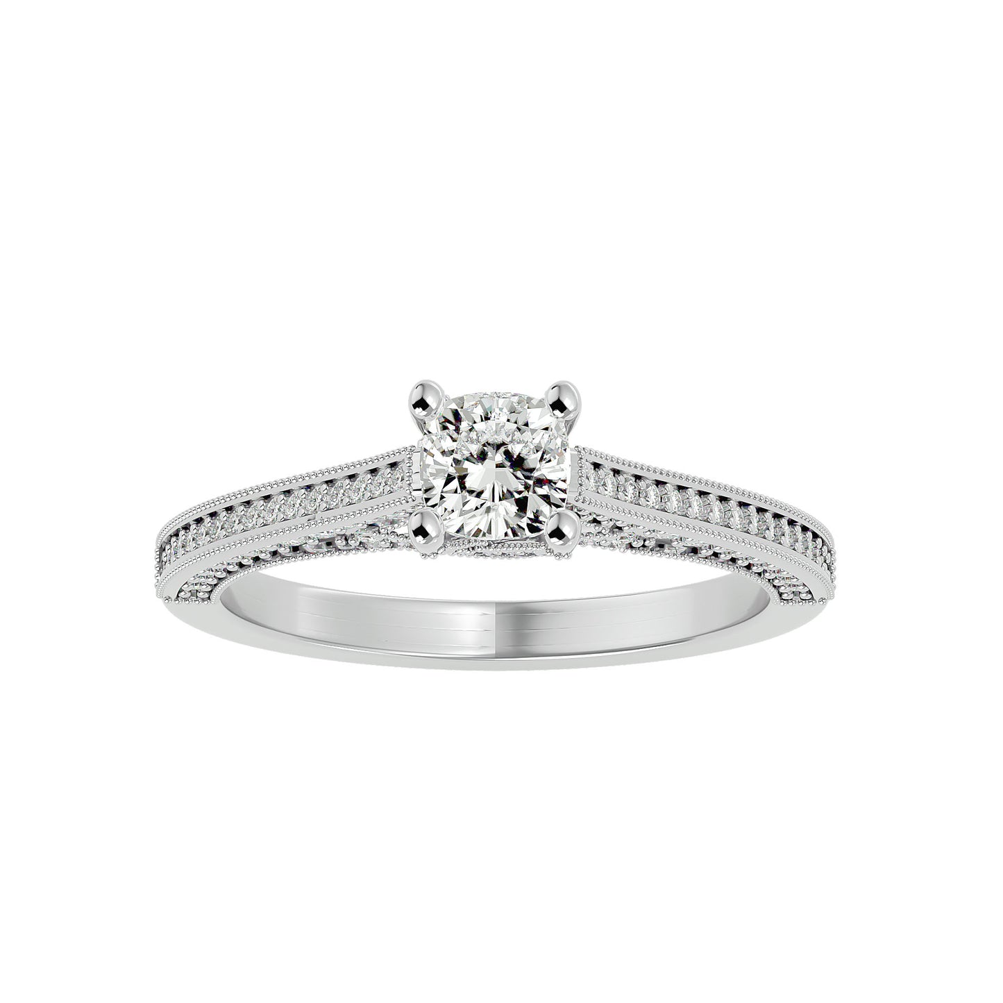 Iconique Beautiful Solitaire Band- 0.83 Ct Round Diamond Gold Ring