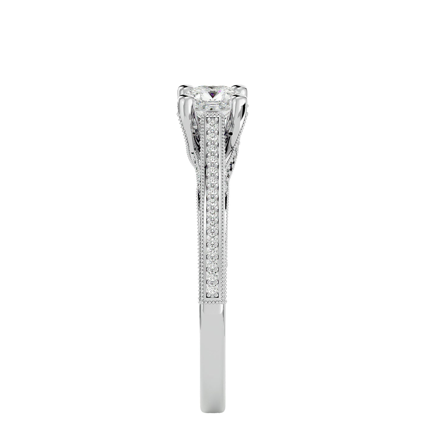 Iconique Beautiful Solitaire Band- 0.83 Ct Round Diamond Gold Ring