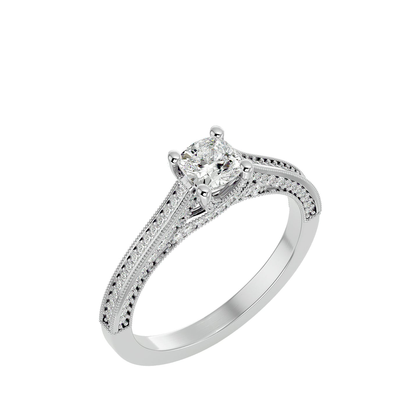 Iconique Beautiful Solitaire Band- 0.83 Ct Round Diamond Gold Ring