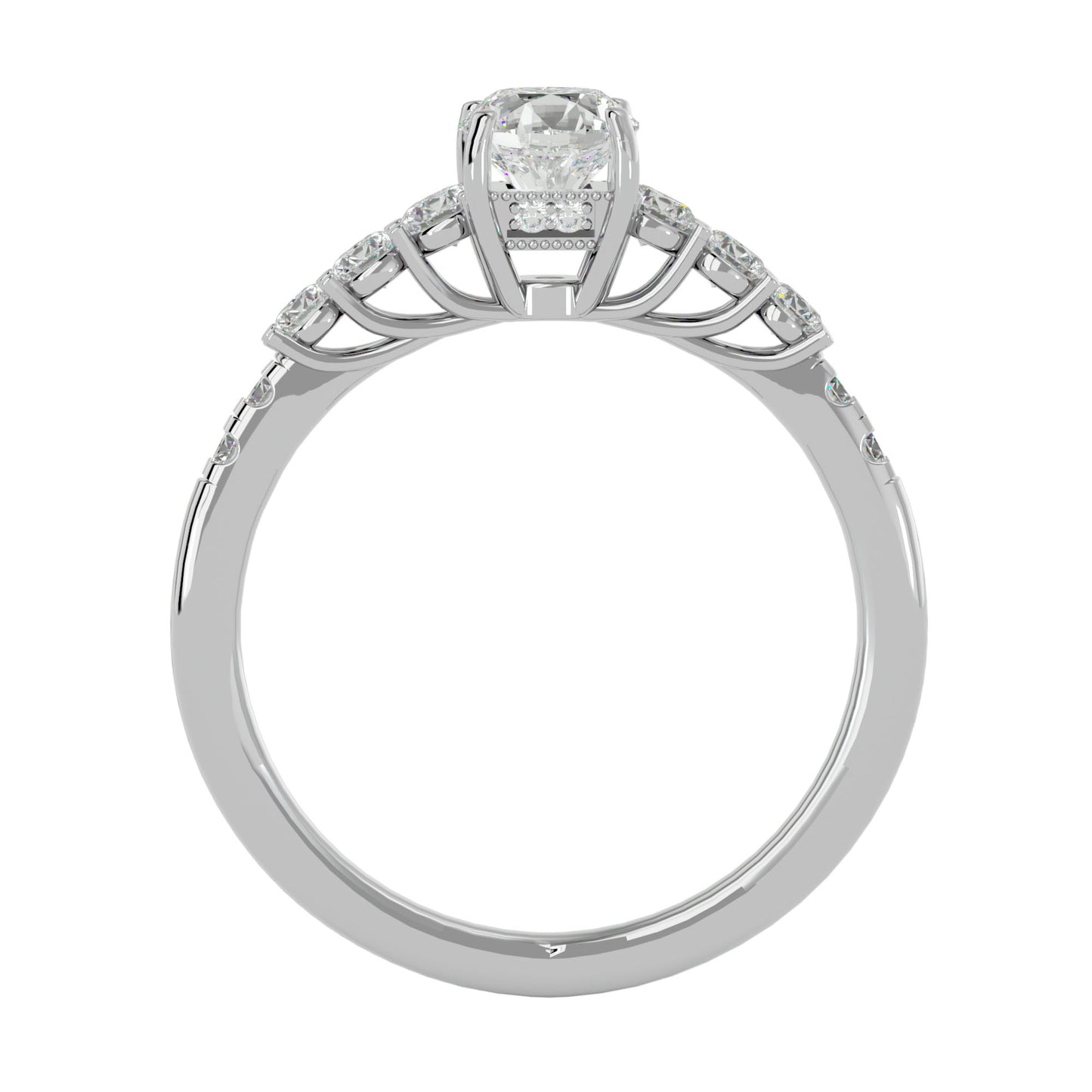 Iconique Beautiful Solitaire Band- 1.39 Ct Round Diamond Gold Ring