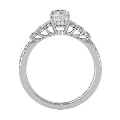 Iconique Beautiful Solitaire Band- 1.39 Ct Round Diamond Gold Ring