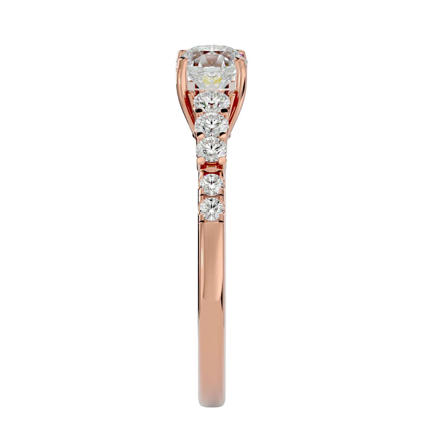 Iconique Beautiful Solitaire Band- 1.39 Ct Round Diamond Gold Ring