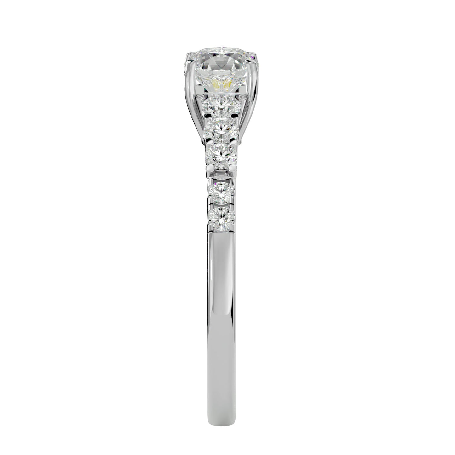 Iconique Beautiful Solitaire Band- 1.39 Ct Round Diamond Gold Ring