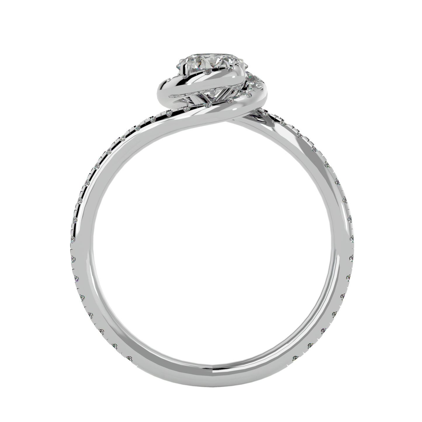 Iconique Beautiful Solitaire Band- 0.97 Ct Round Diamond Gold Ring