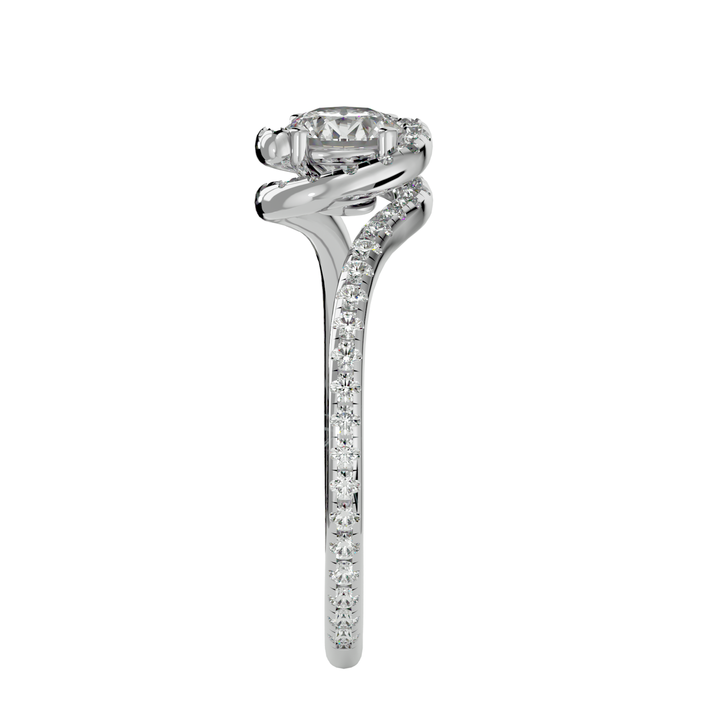 Iconique Beautiful Solitaire Band- 0.97 Ct Round Diamond Gold Ring