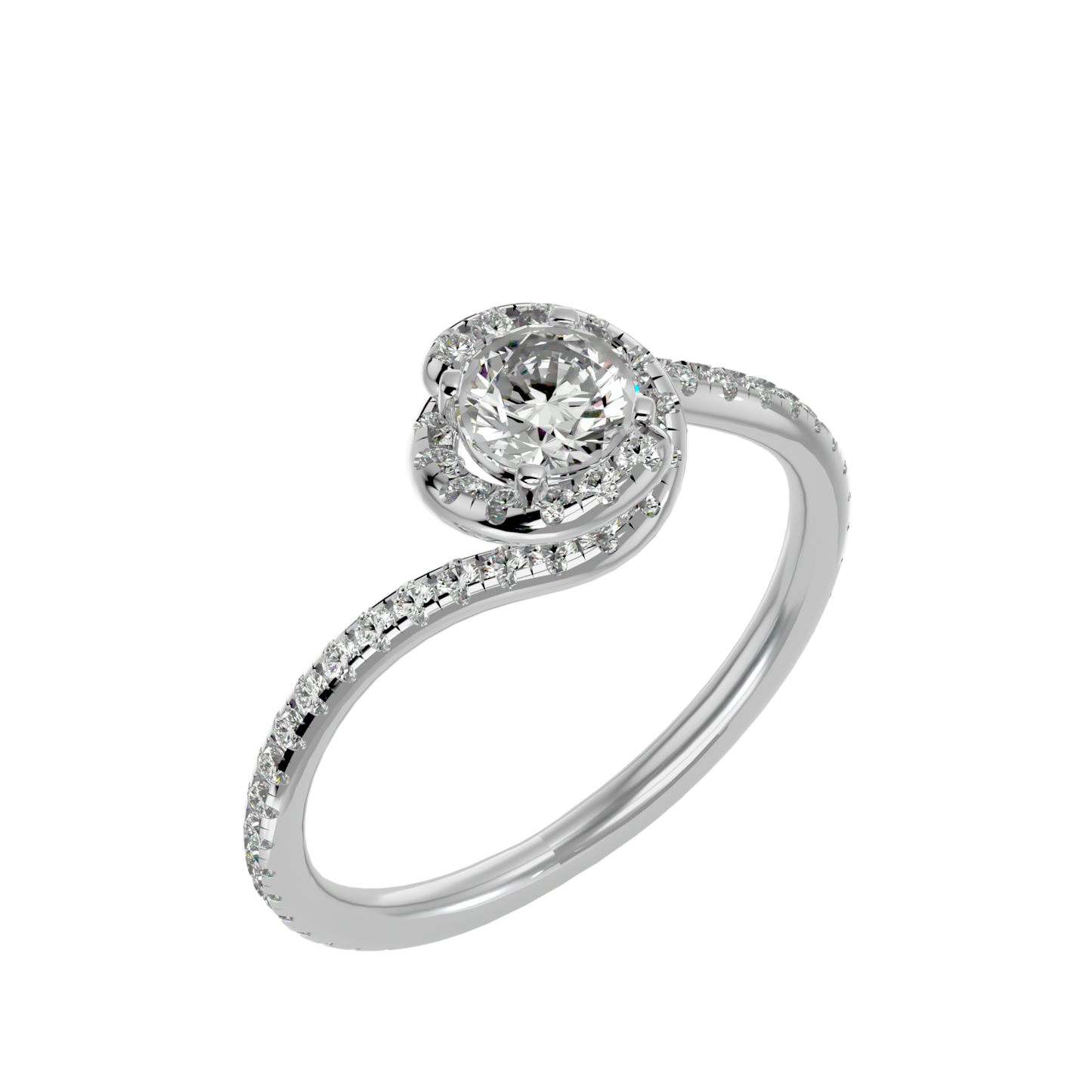 Iconique Beautiful Solitaire Band- 0.97 Ct Round Diamond Gold Ring