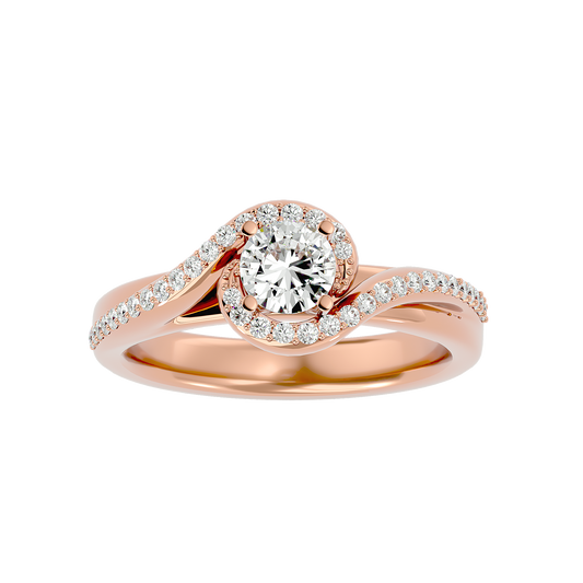 Lumiere Filigrane Heritage – 0.61ct Round Diamonds Gold Ring