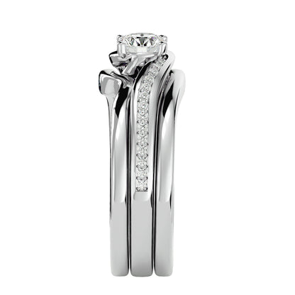 Iconique Iconic Solitaire Bands- 0.66 Ct Round Diamond Gold Ring