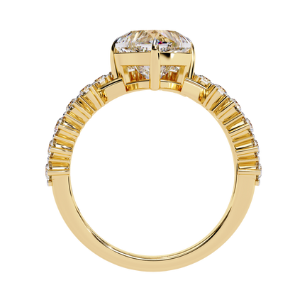 The Royal Heart Tiara Diamond Ring In Gold - 2.62 Ct