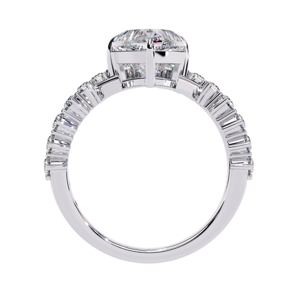 The Royal Heart Tiara Diamond Ring In Gold - 2.62 Ct