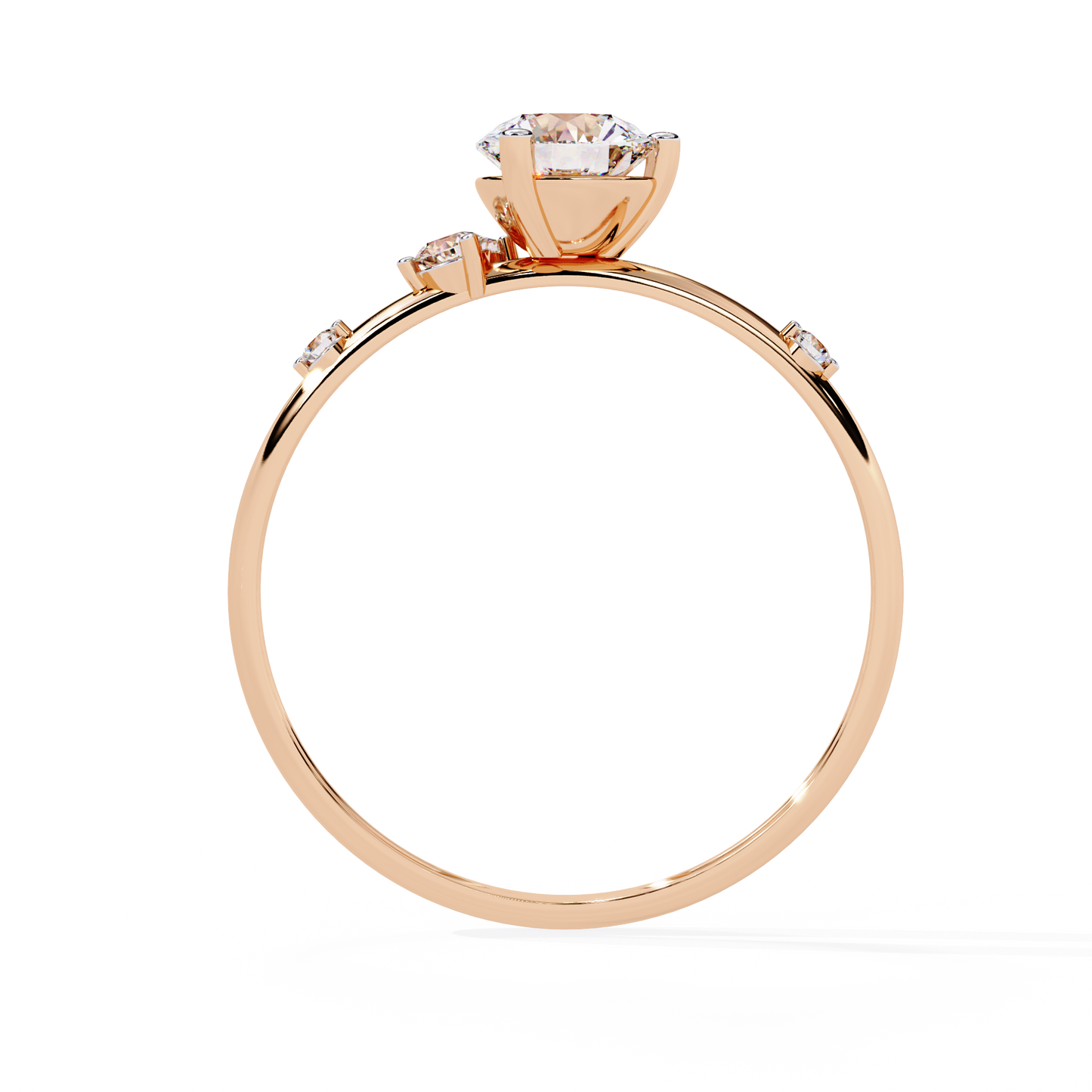 The Celestial Cluster: (0.56 CTW) Round-Cut Diamond Ring In Solid Gold