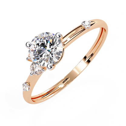 The Celestial Cluster: (0.56 CTW) Round-Cut Diamond Ring In Solid Gold