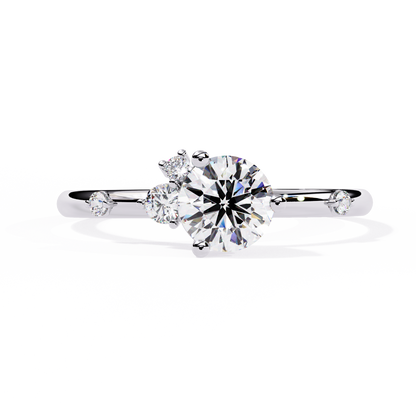 The Celestial Cluster: (0.56 CTW) Round-Cut Diamond Ring In Solid Gold