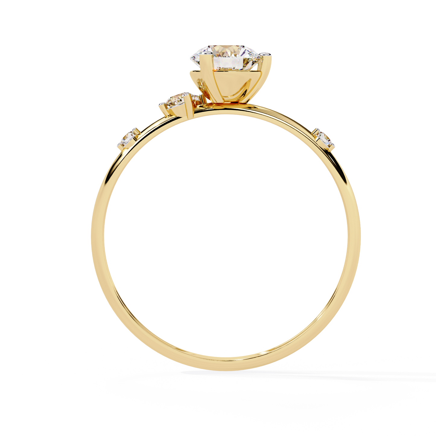 The Celestial Cluster: (0.56 CTW) Round-Cut Diamond Ring In Solid Gold