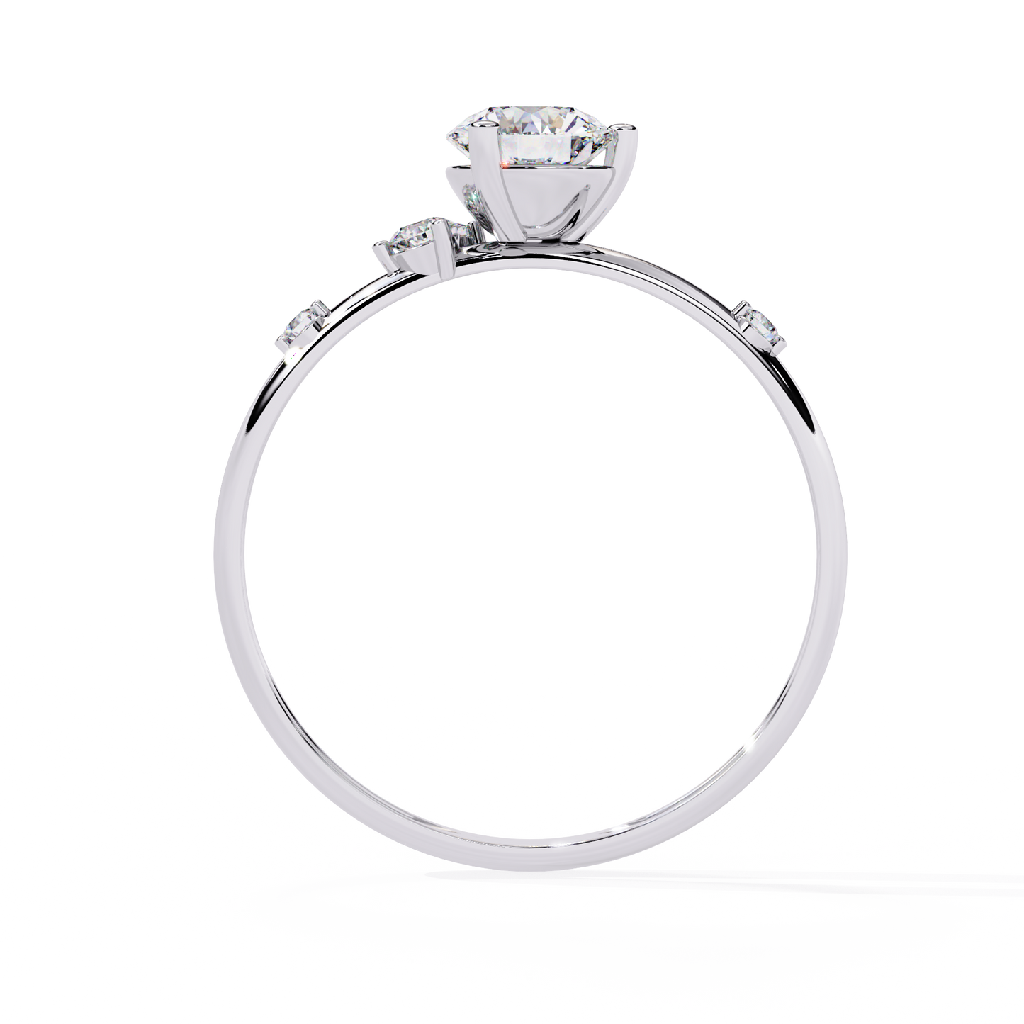 The Celestial Cluster: (0.56 CTW) Round-Cut Diamond Ring In Solid Gold