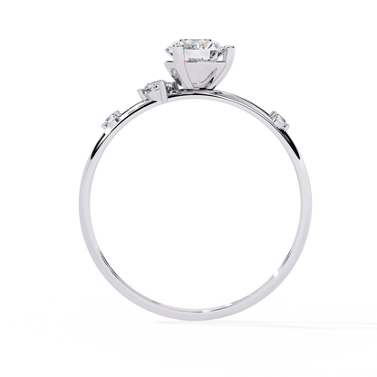 The Celestial Cluster: (0.56 CTW) Round-Cut Diamond Ring In Solid Gold