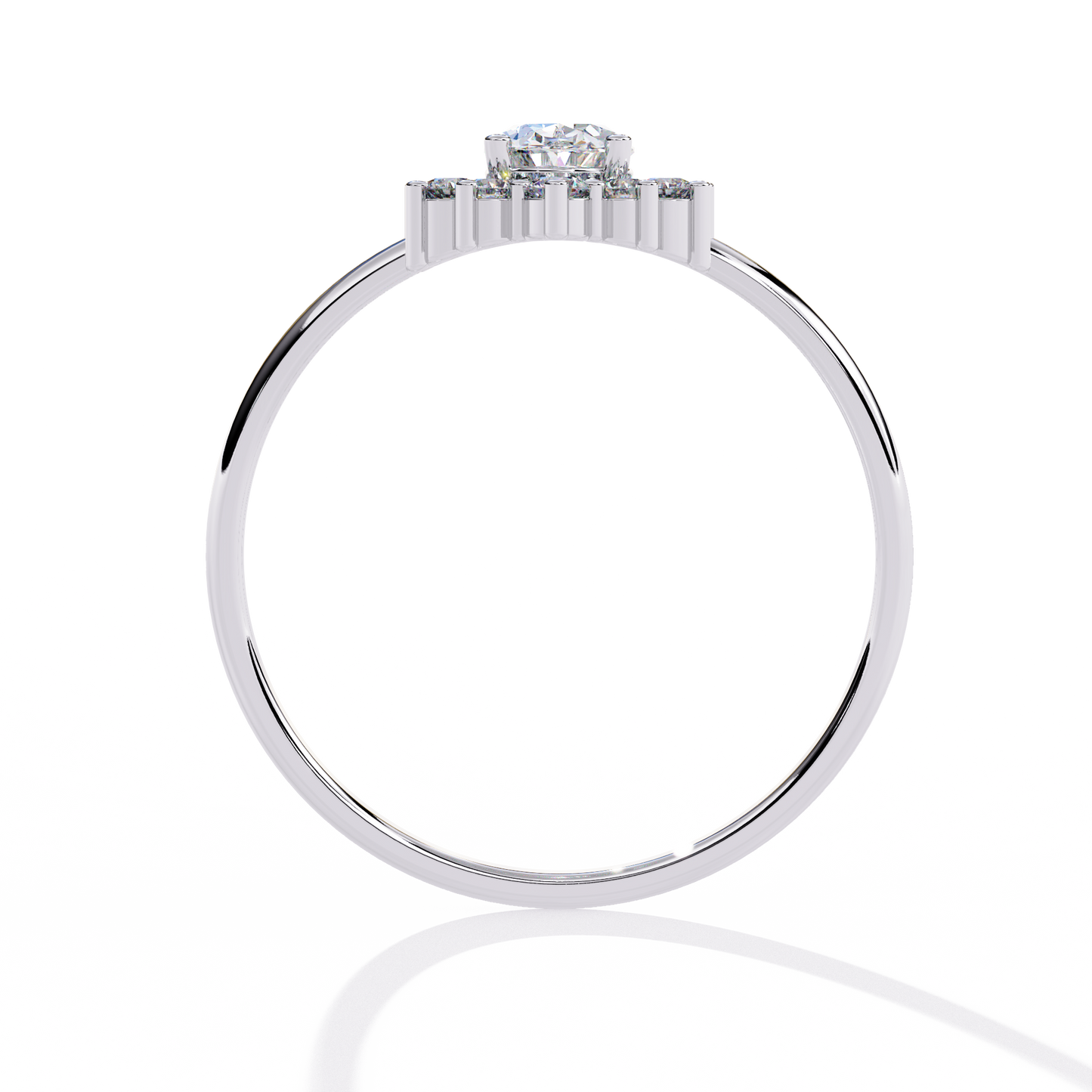 The Royal Cluster Oval Diamond Ring In Gold - 0.52 Ct