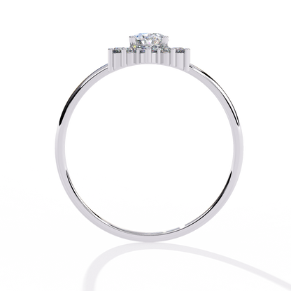 The Royal Cluster Oval Diamond Ring In Gold - 0.52 Ct