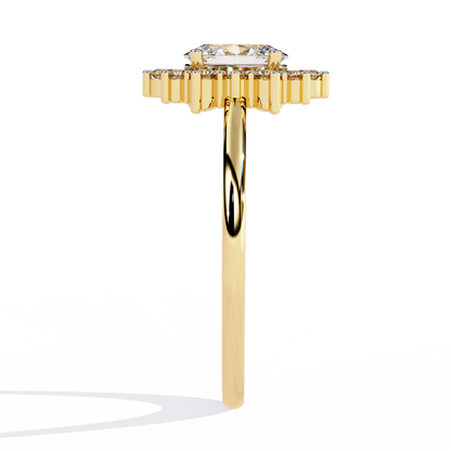 The Royal Cluster Oval Diamond Ring In Gold - 0.52 Ct