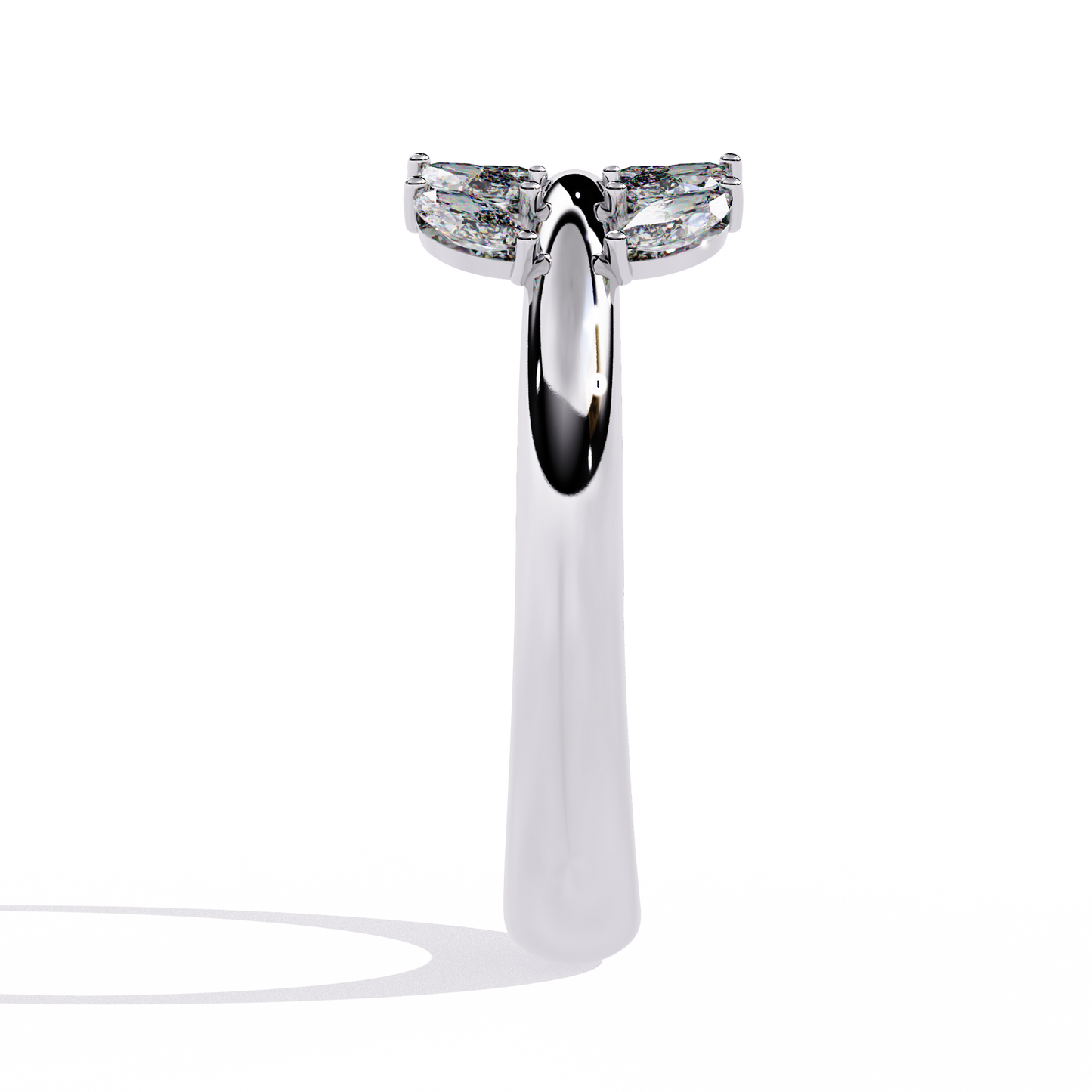 Marquise Diamond Leaf Vine Ring in Gold - 0.50 Ct Leaf Vine Motif