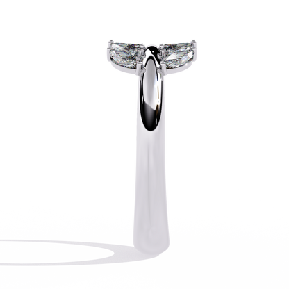 Marquise Diamond Leaf Vine Ring in Gold - 0.50 Ct Leaf Vine Motif