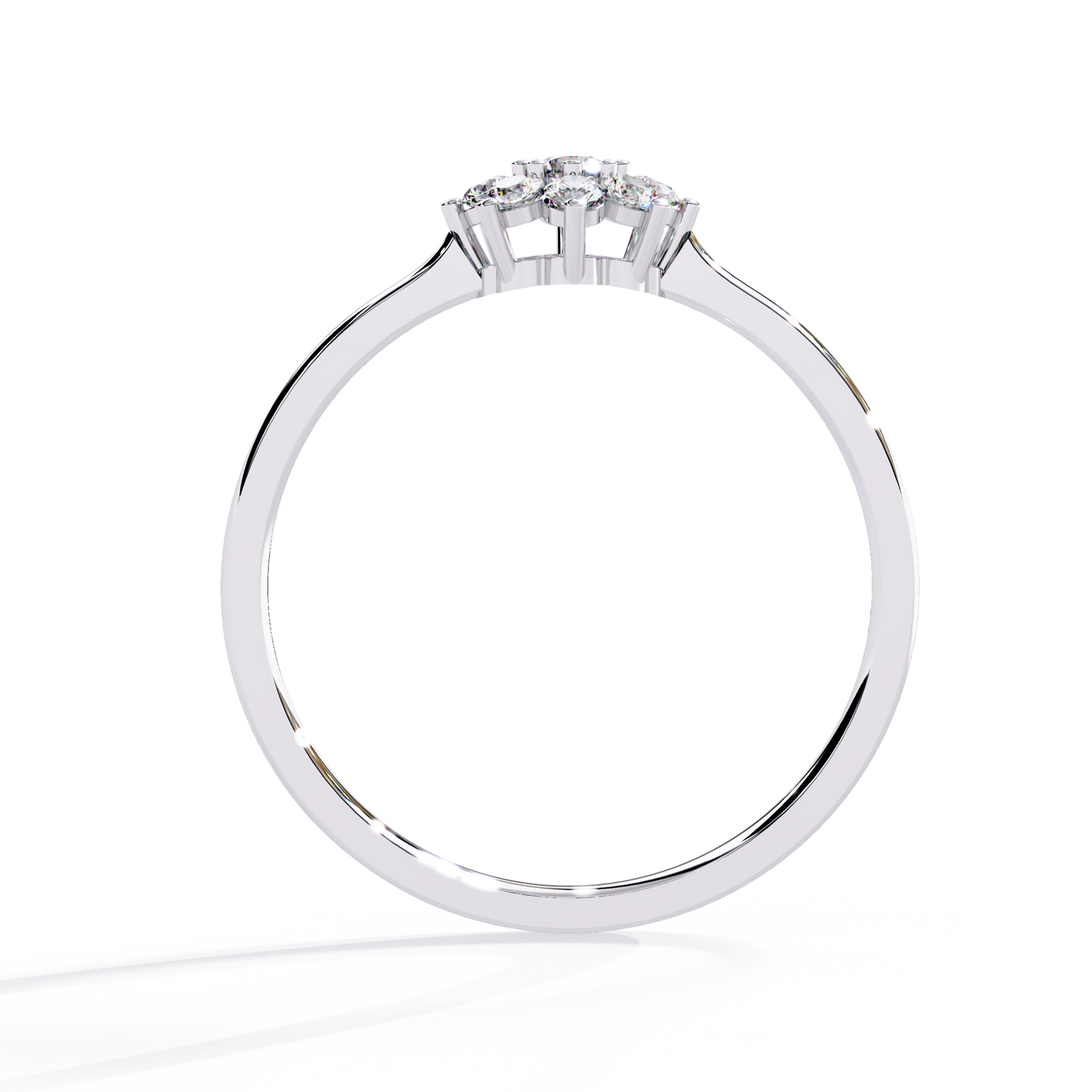 Enchanting Flower Cluster Diamond Ring in Gold -0.17 Ct