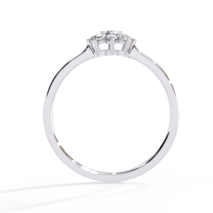 Enchanting Flower Cluster Diamond Ring in Gold -0.17 Ct