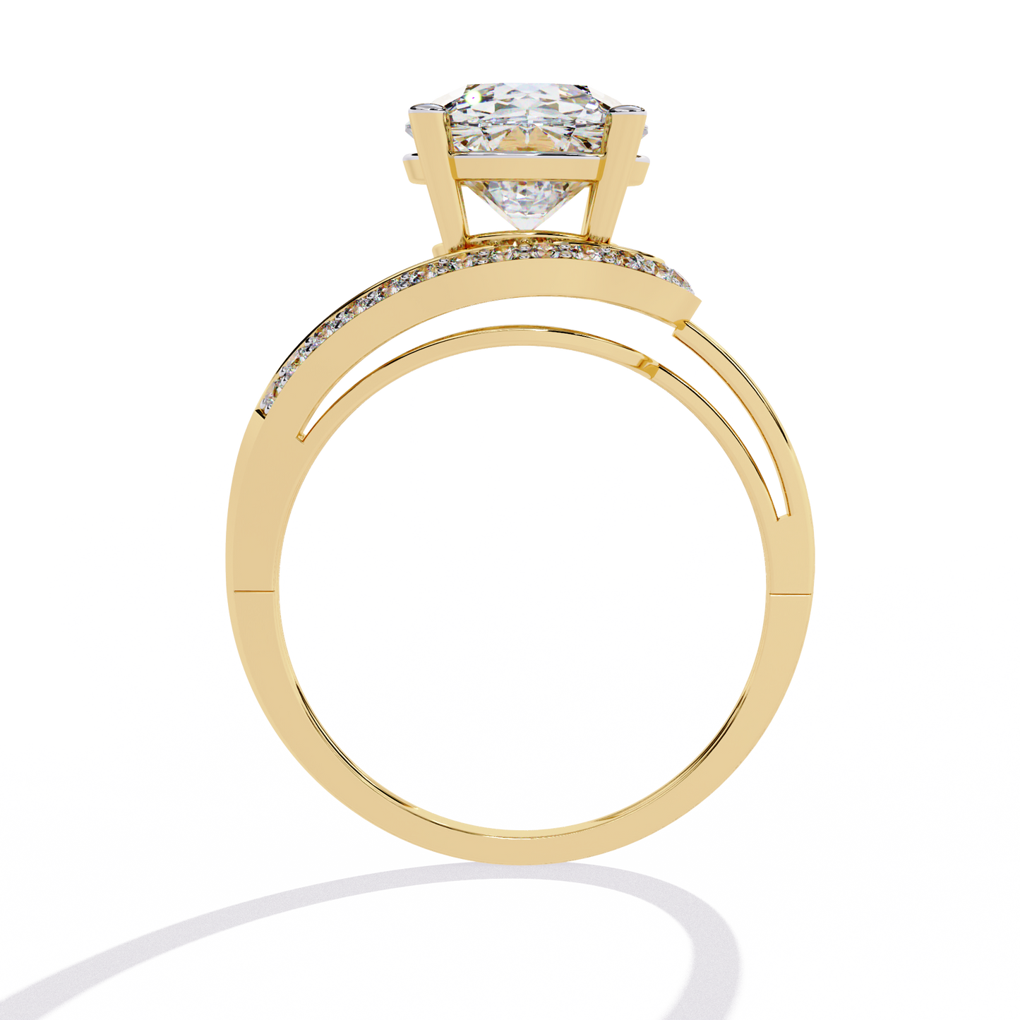 The "Eternal Sparkle" Diamond Solitaire Ring in Gold - 2.96 Ct Classic & Formal