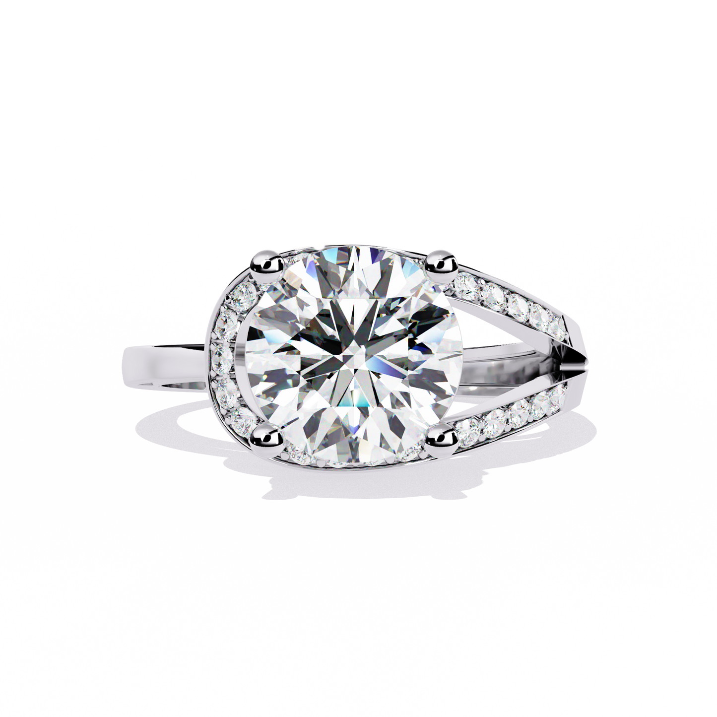 The "Eternal Sparkle" Diamond Solitaire Ring in Gold - 2.96 Ct Classic & Formal