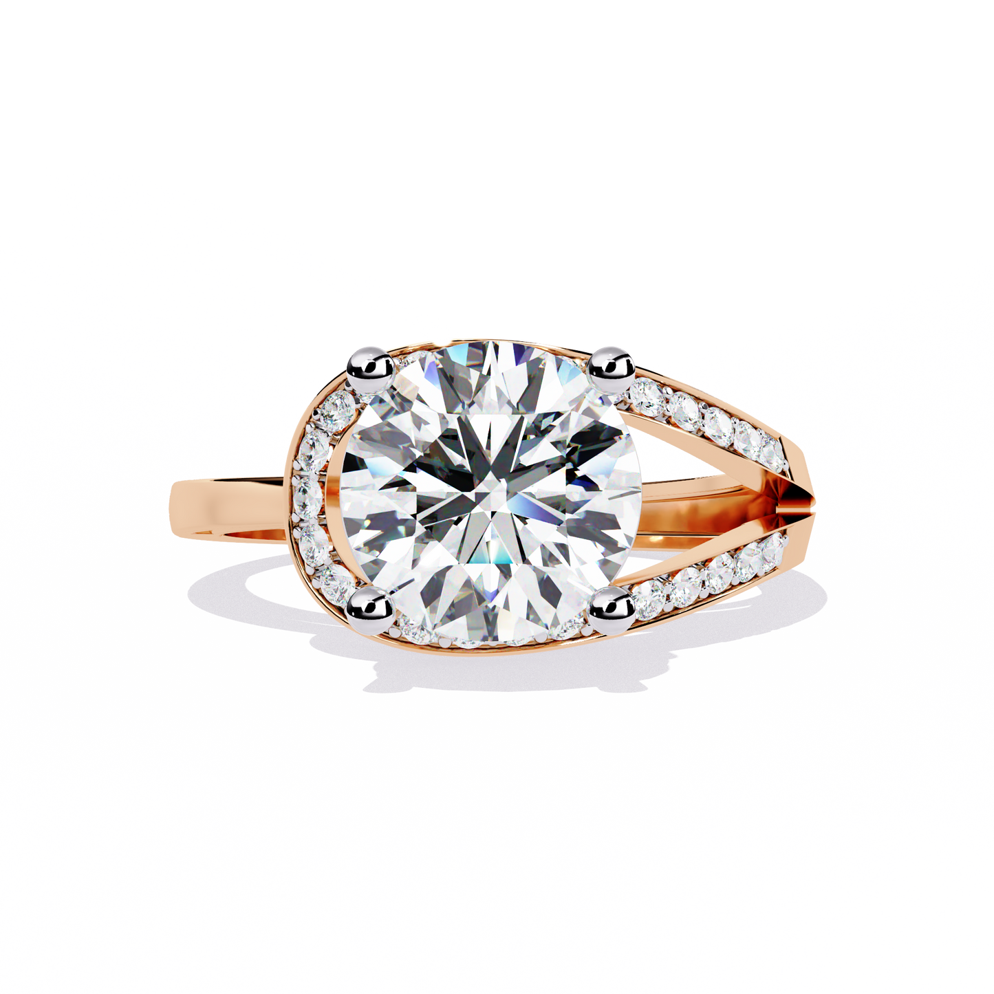 The "Eternal Sparkle" Diamond Solitaire Ring in Gold - 2.96 Ct Classic & Formal