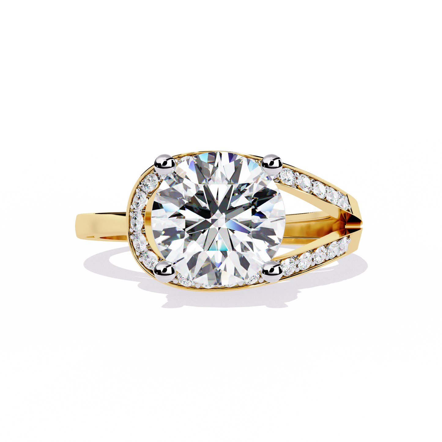 The "Eternal Sparkle" Diamond Solitaire Ring in Gold - 2.96 Ct Classic & Formal