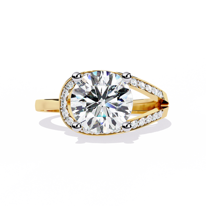 The "Eternal Sparkle" Diamond Solitaire Ring in Gold - 2.96 Ct Classic & Formal