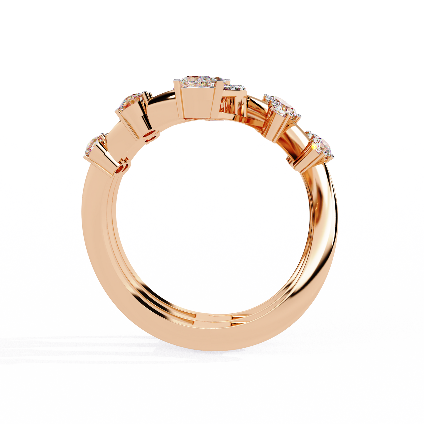 The Celestial Serpent: Marquise & Pear-Cut Diamond Statement Ring - 1.18 Ct