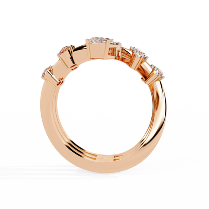 The Celestial Serpent: Marquise & Pear-Cut Diamond Statement Ring - 1.18 Ct