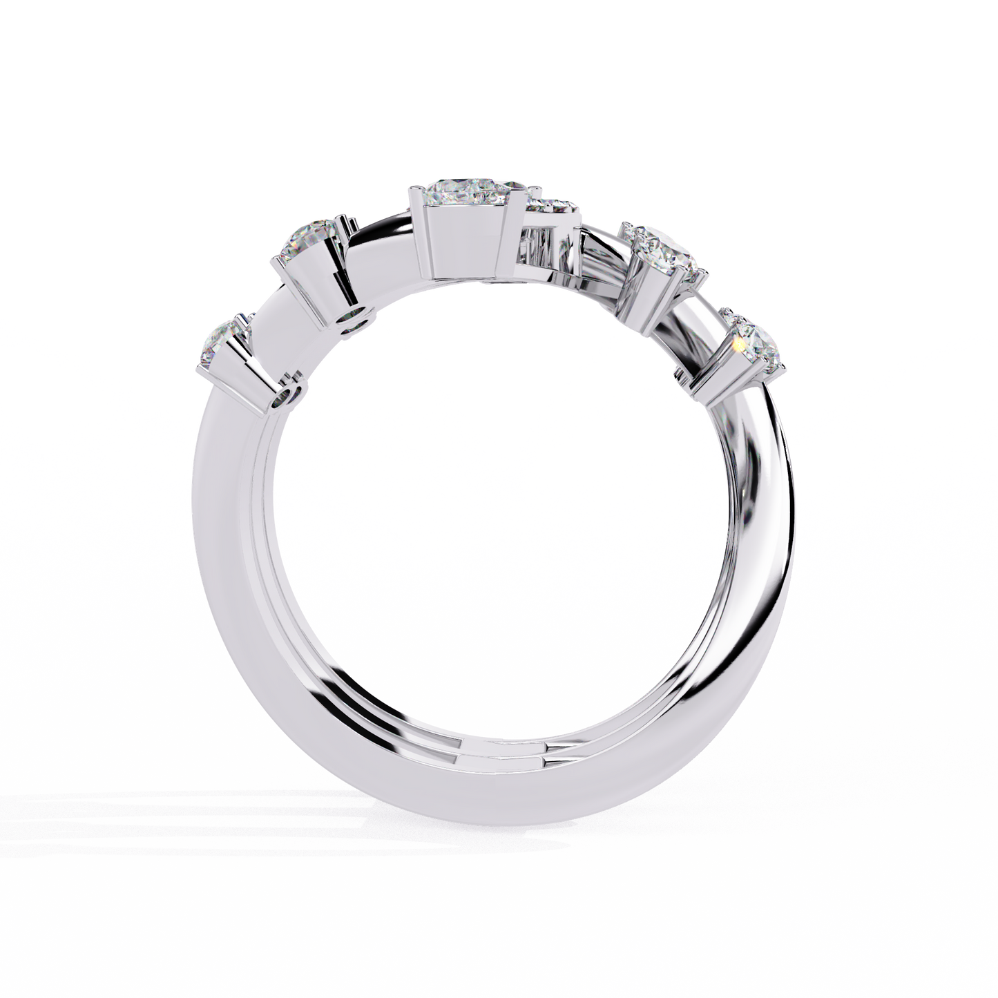 The Celestial Serpent: Marquise & Pear-Cut Diamond Statement Ring - 1.18 Ct