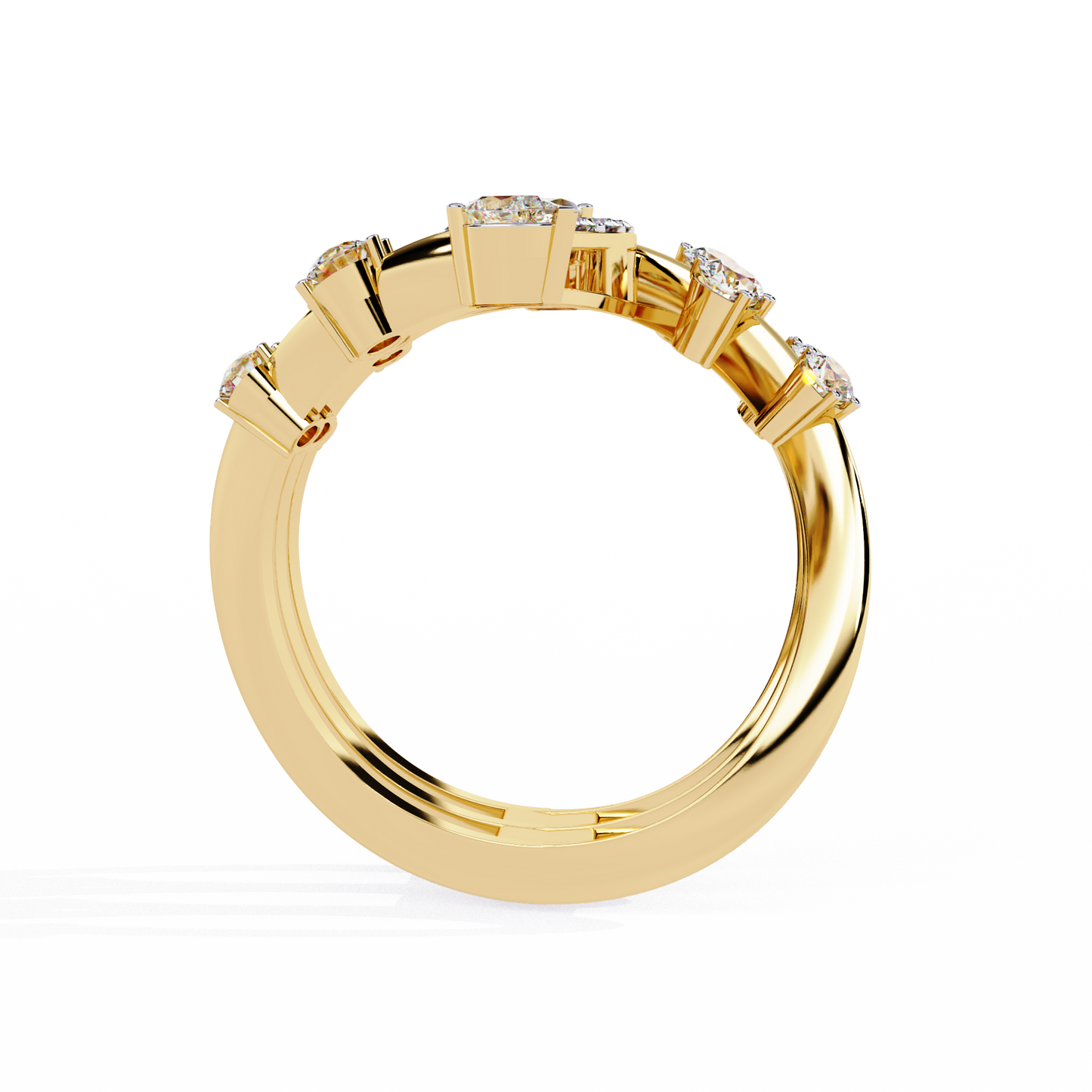 The Celestial Serpent: Marquise & Pear-Cut Diamond Statement Ring - 1.18 Ct