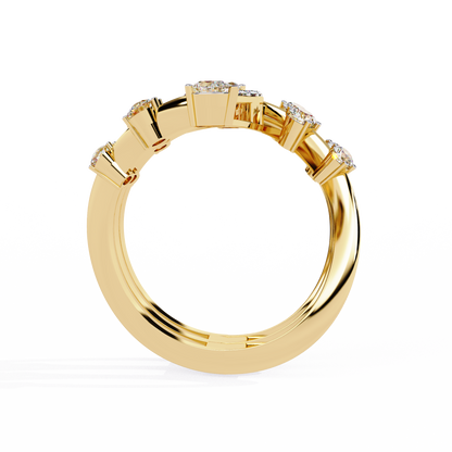 The Celestial Serpent: Marquise & Pear-Cut Diamond Statement Ring - 1.18 Ct