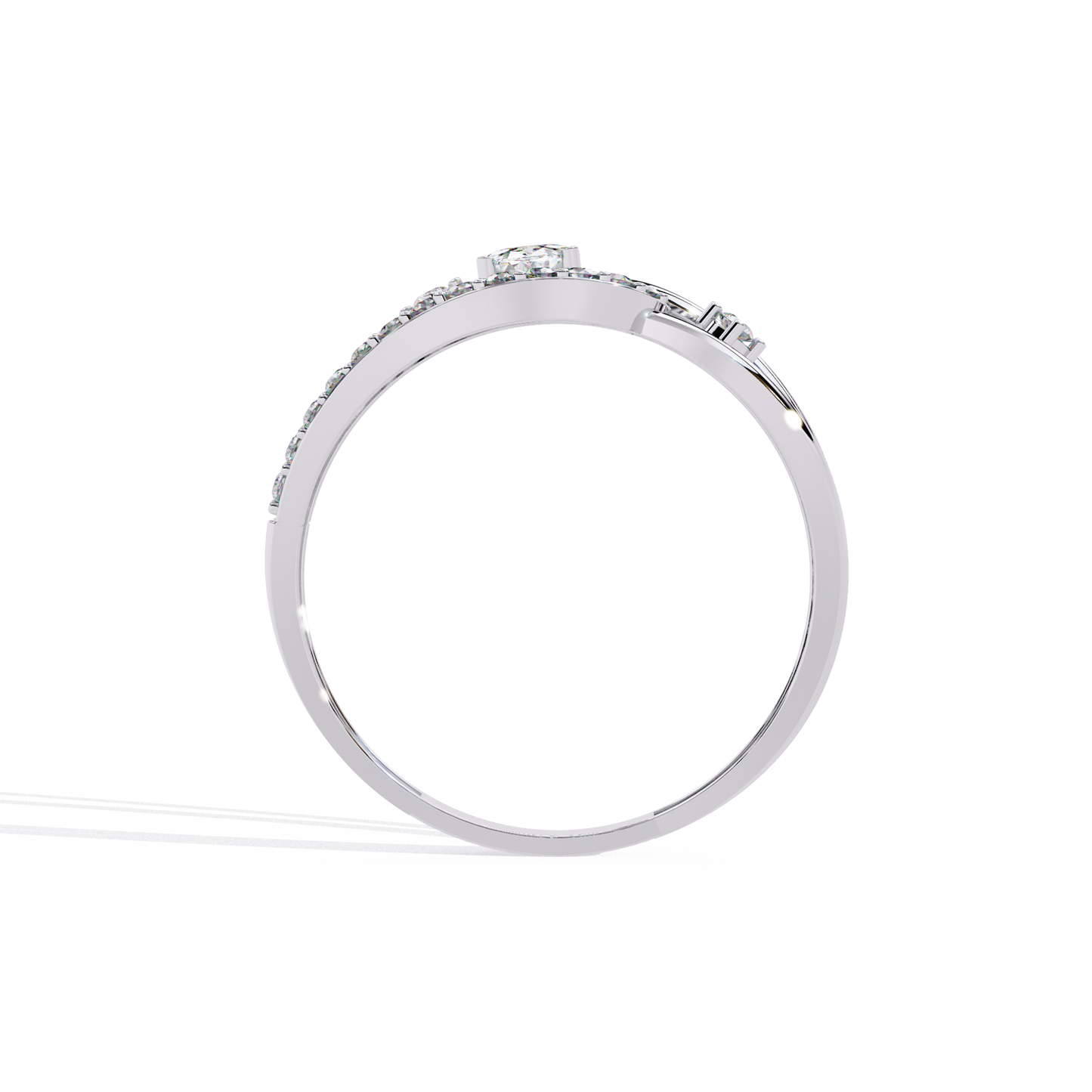 The Intertwined Elegance Diamond Ring in Gold - 0.34 Ct