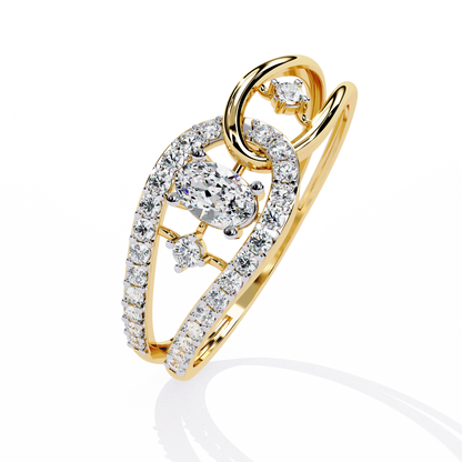 The Intertwined Elegance Diamond Ring in Gold - 0.34 Ct