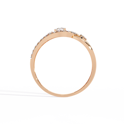 The Intertwined Elegance Diamond Ring in Gold - 0.34 Ct