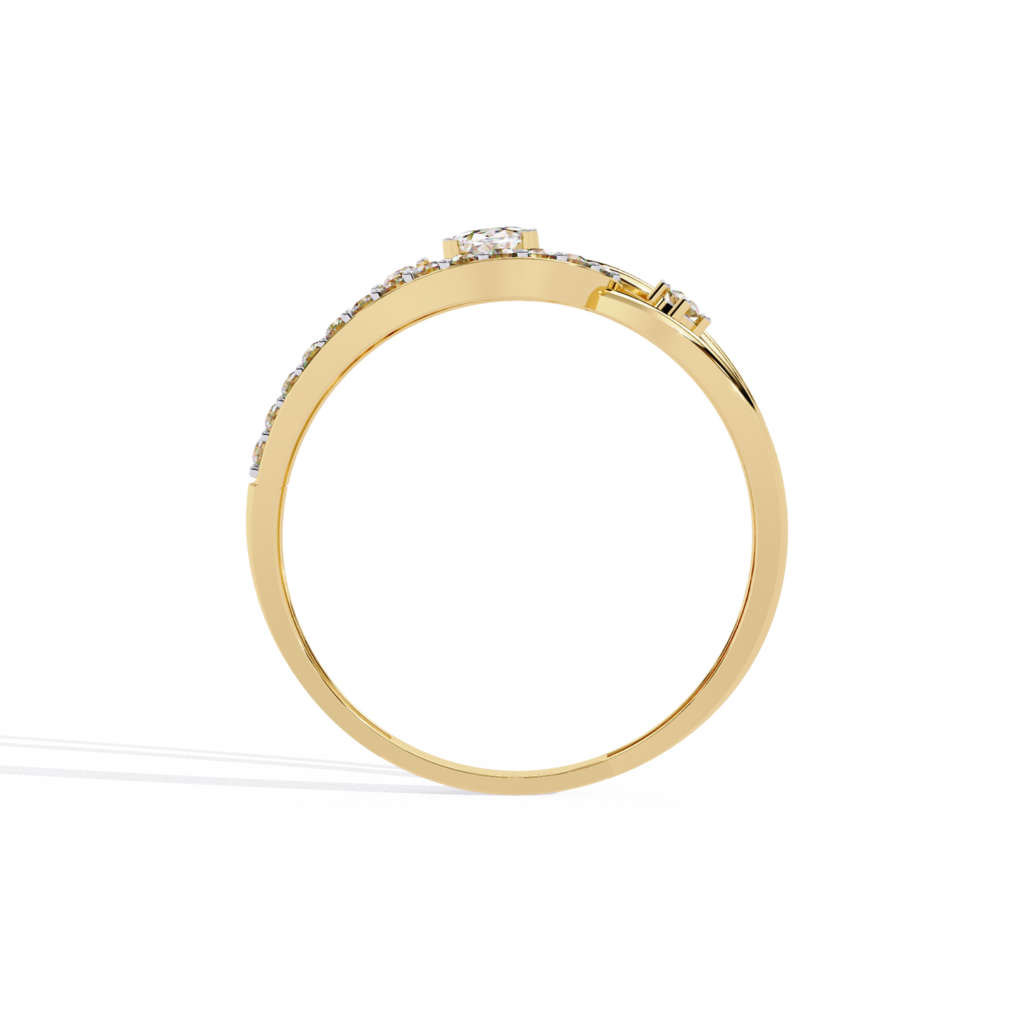 The Intertwined Elegance Diamond Ring in Gold - 0.34 Ct