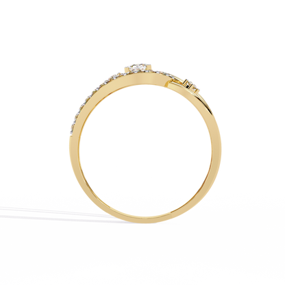 The Intertwined Elegance Diamond Ring in Gold - 0.34 Ct