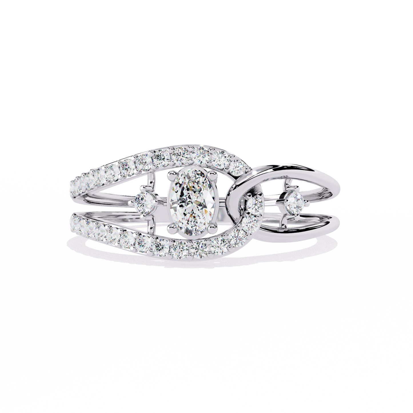The Intertwined Elegance Diamond Ring in Gold - 0.34 Ct