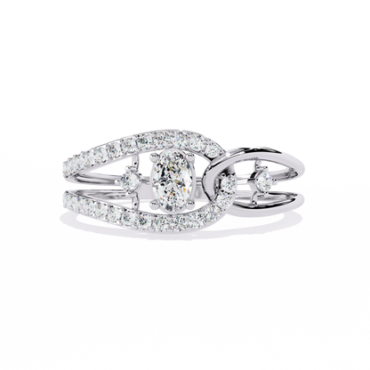 The Intertwined Elegance Diamond Ring in Gold - 0.34 Ct
