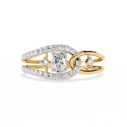 The Intertwined Elegance Diamond Ring in Gold - 0.34 Ct
