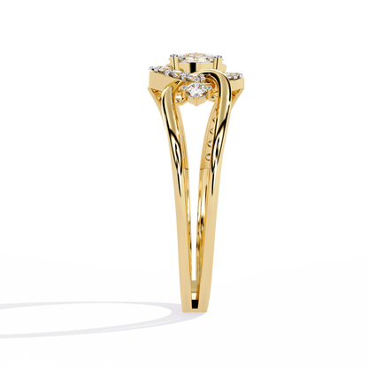 The Intertwined Elegance Diamond Ring in Gold - 0.34 Ct