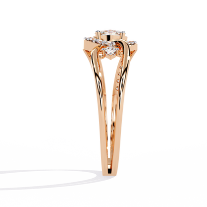 The Intertwined Elegance Diamond Ring in Gold - 0.34 Ct