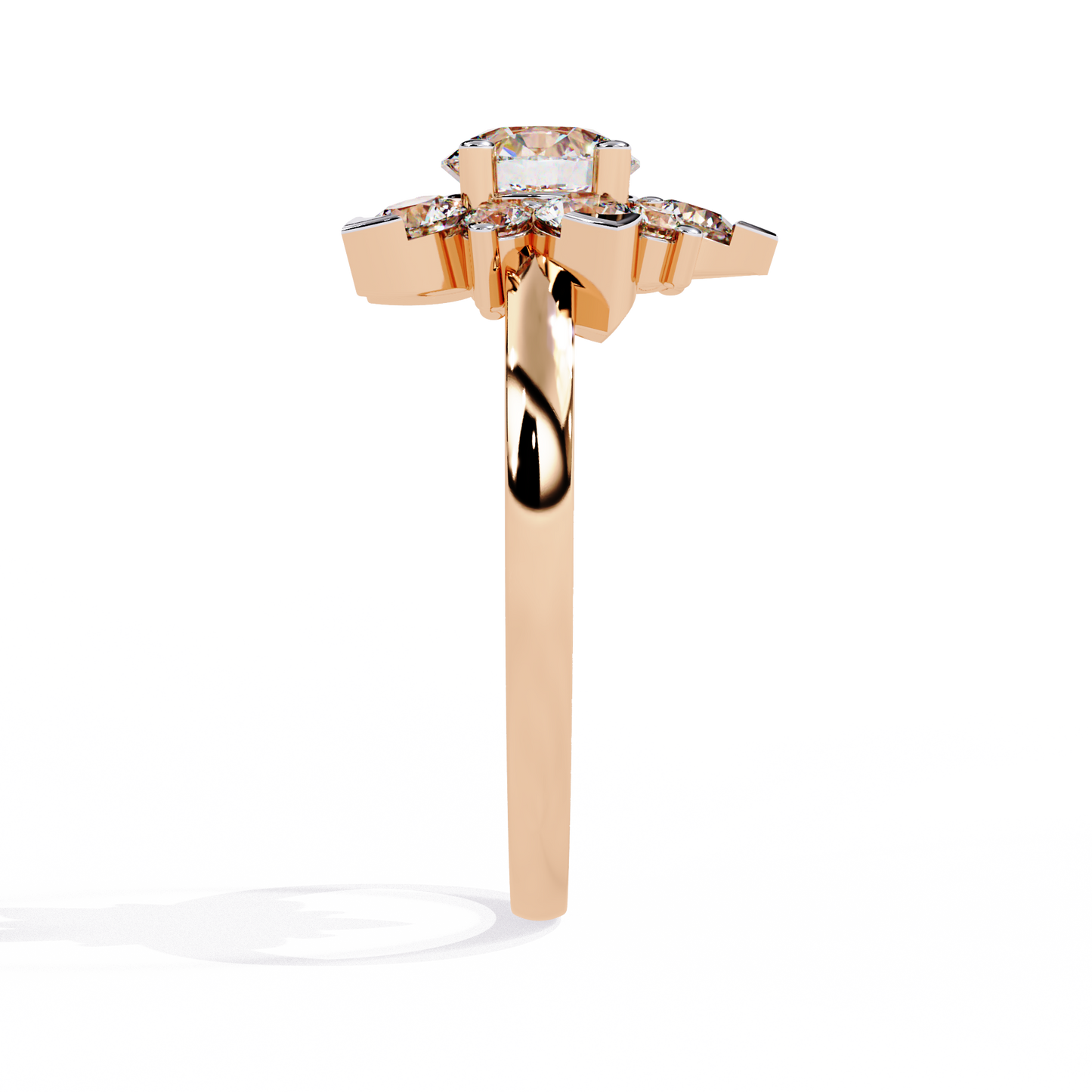 The Sparkling Daisy Cluster Diamond and Gold Ring- 1.20 Ct Floral Halo.
