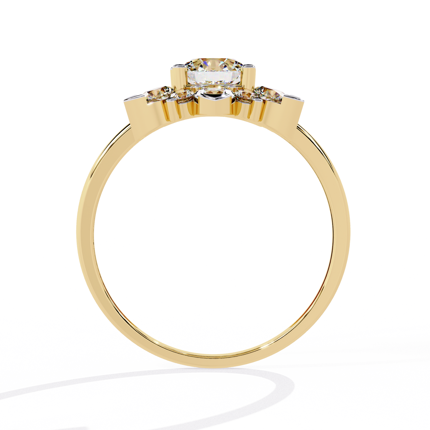 The Sparkling Daisy Cluster Diamond and Gold Ring- 1.20 Ct Floral Halo.
