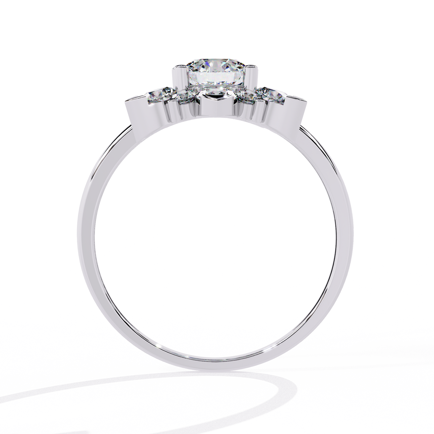 The Sparkling Daisy Cluster Diamond and Gold Ring- 1.20 Ct Floral Halo.